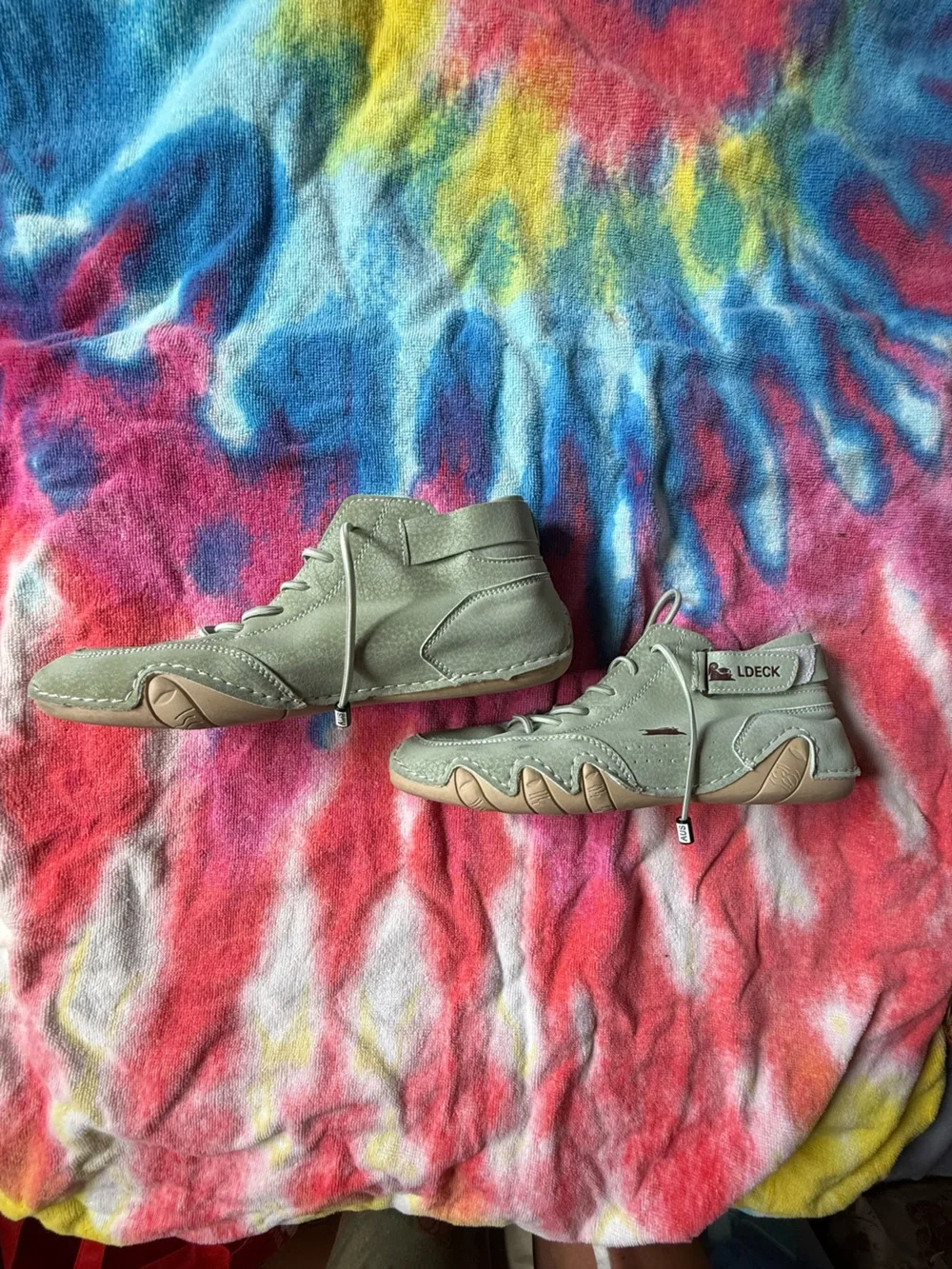 Casual Ankle Booties in Light Sage - Comfortable Lace-Up Style